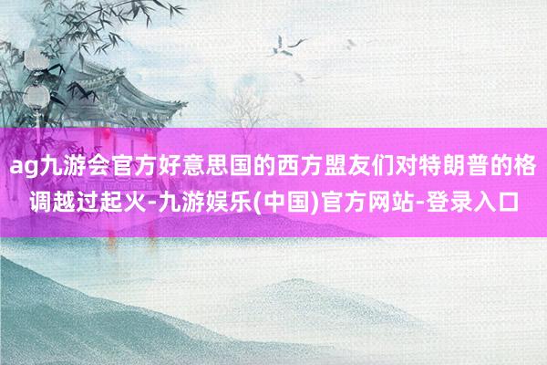 ag九游会官方好意思国的西方盟友们对特朗普的格调越过起火-九游娱乐(中国)官方网站-登录入口