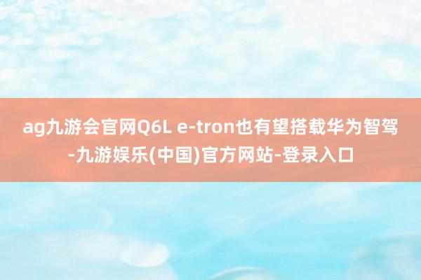 ag九游会官网Q6L e-tron也有望搭载华为智驾-九游娱乐(中国)官方网站-登录入口